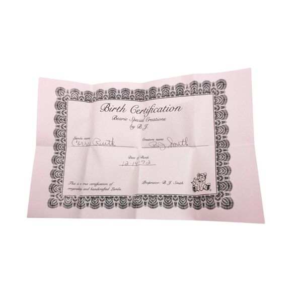 Vintage 1992 Handcrafted Plush Lamb: Corrie Ruth Collectible Stuffed Animal - Picture 5 of 5